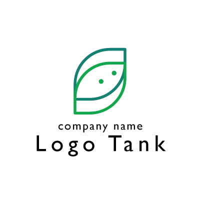 シンプルな葉のロゴ