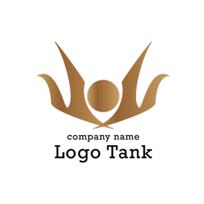 茶色のティアラのロゴマーク ティアラ / ロゴ / デザイン / ブランド / 作成 / マーク /,ロゴタンク,ロゴ,ロゴマーク,作成,制作