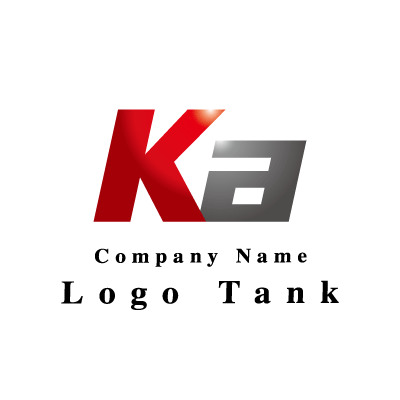 Kとaのロゴ K / a / グラデーション / シンプル / 安定感 / 建築 / 建設 / 製造 / IT / 擬人化 / ネット / flame /,ロゴタンク,ロゴ,ロゴマーク,作成,制作