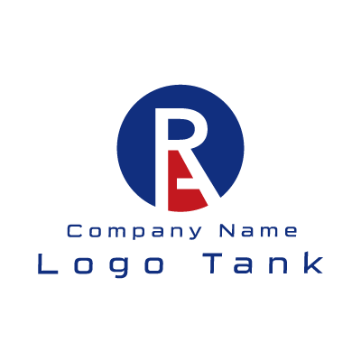 RとAのロゴ R / A / 円形 / 赤 / 紺 / シンプル / 建築 / 建設 / 製造 / IT / 擬人化 / ネット / flame /,ロゴタンク,ロゴ,ロゴマーク,作成,制作