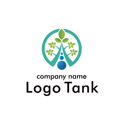 水と植物のロゴ