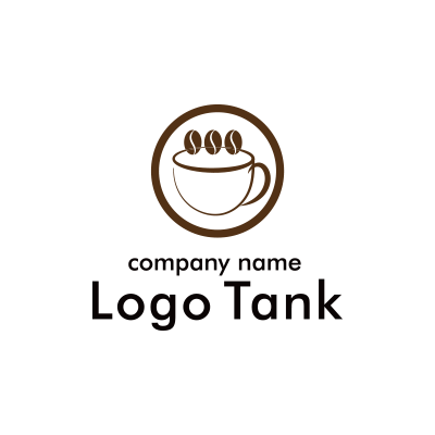 コーヒーをモチーフのロゴ