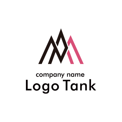 Ａ・Ｍのモノグラムによる山のロゴ