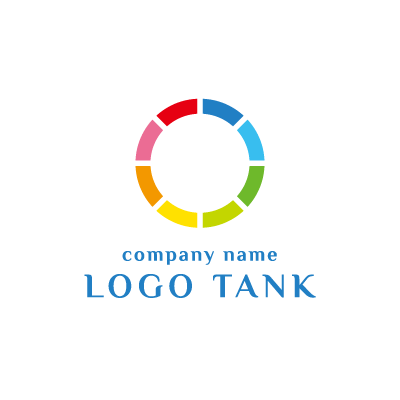 虹色の輪のシンプルなロゴ