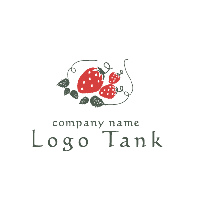 いちご農園のロゴ 未設定,ロゴタンク,ロゴ,ロゴマーク,作成,制作