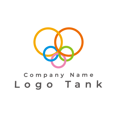 繋がり広がりのロゴ カラフル / ハート / シンプル / 繋がり / 広がり / クリニック / 団体 / 企業 / 士業 / IT / WEB / ネット / flame /,ロゴタンク,ロゴ,ロゴマーク,作成,制作