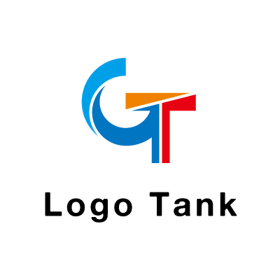 TとGを組み合わせたロゴ アルファベット / T / G / シンプル / モダン / ブルー / オレンジ / レッド / ロゴ / ロゴマーク / ロゴ制作 / ロゴデザイン /,ロゴタンク,ロゴ,ロゴマーク,作成,制作