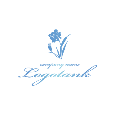 草原に咲く一輪の花ロゴ ロゴタンク 企業 店舗ロゴ シンボルマーク格安作成販売