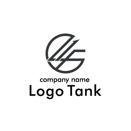 円の中に斜め線のロゴマーク 