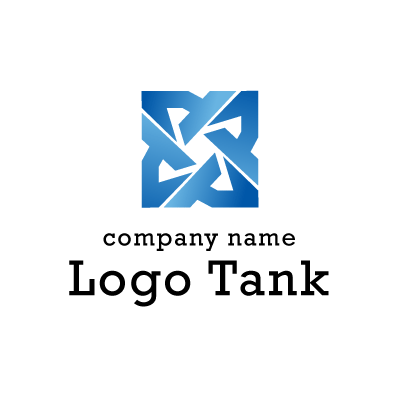 正方形の直線模様ロゴ ロゴタンク 企業 店舗ロゴ シンボルマーク格安作成販売