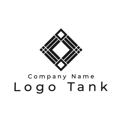 和風なデザインのロゴ 黒 / 単色 / 家紋 / 和風 / モダン / シンプル / 建築 / 建設 / 製造 / 日本 / 伝統 / 和食 /,ロゴタンク,ロゴ,ロゴマーク,作成,制作