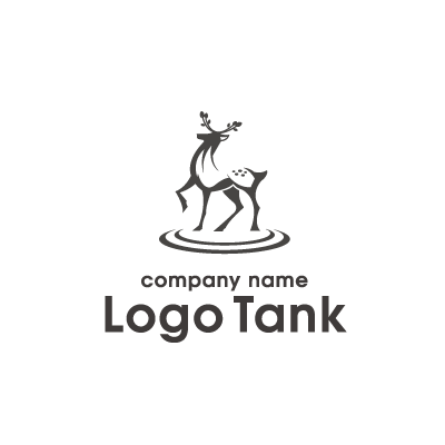 鹿のイラストのロゴ