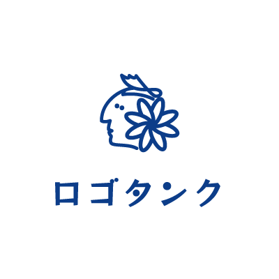 江戸っ子とお花のロゴ