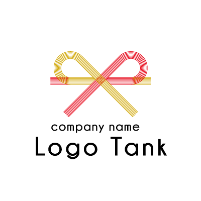  水引のロゴ 和風 / 金 / 赤 / 結ぶ / 繋ぐ /,ロゴタンク,ロゴ,ロゴマーク,作成,制作