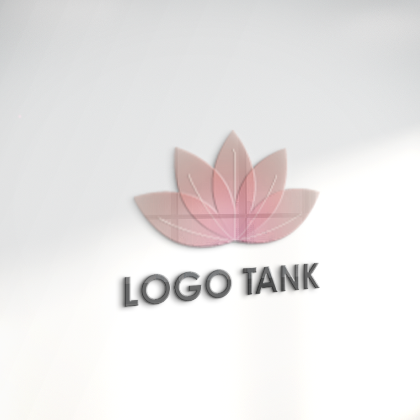 ロゴで看板を作成したイメージ | 蓮の花をモチーフにしたロゴ
