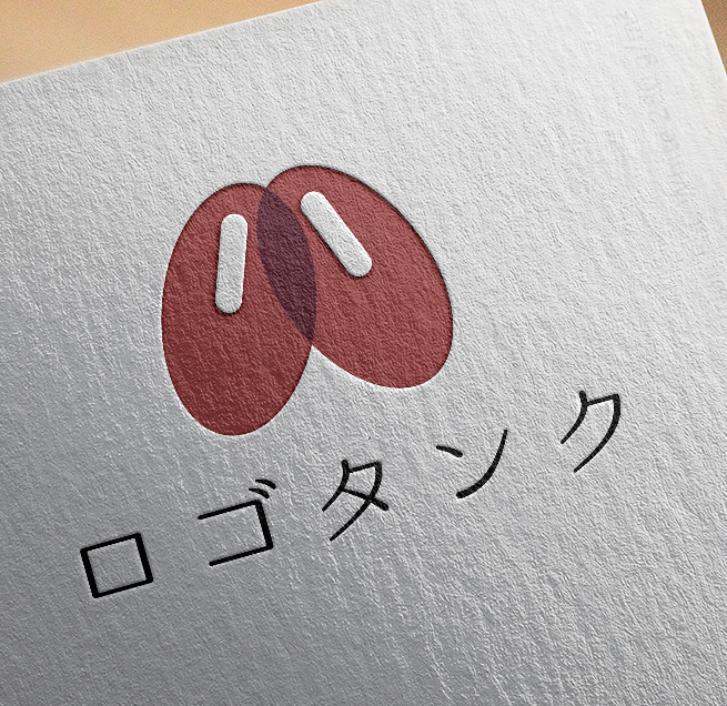 ロゴを紙に印刷したイメージ | 「A」「小豆」をモチーフにした「オシャレ」「モダン」なロゴです。