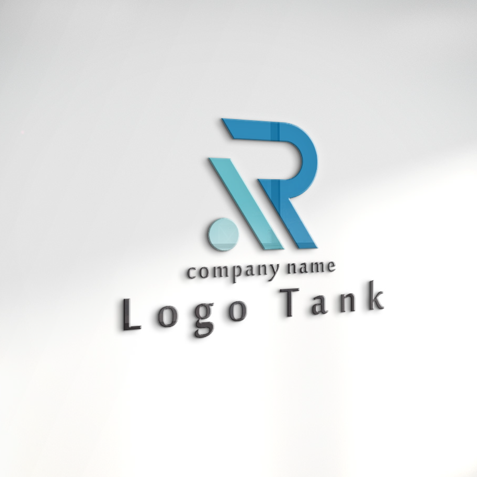 ロゴでカルプ看板を作成したイメージ | 「R」と「躍進・調和・誠実」をモチーフにしたロゴ