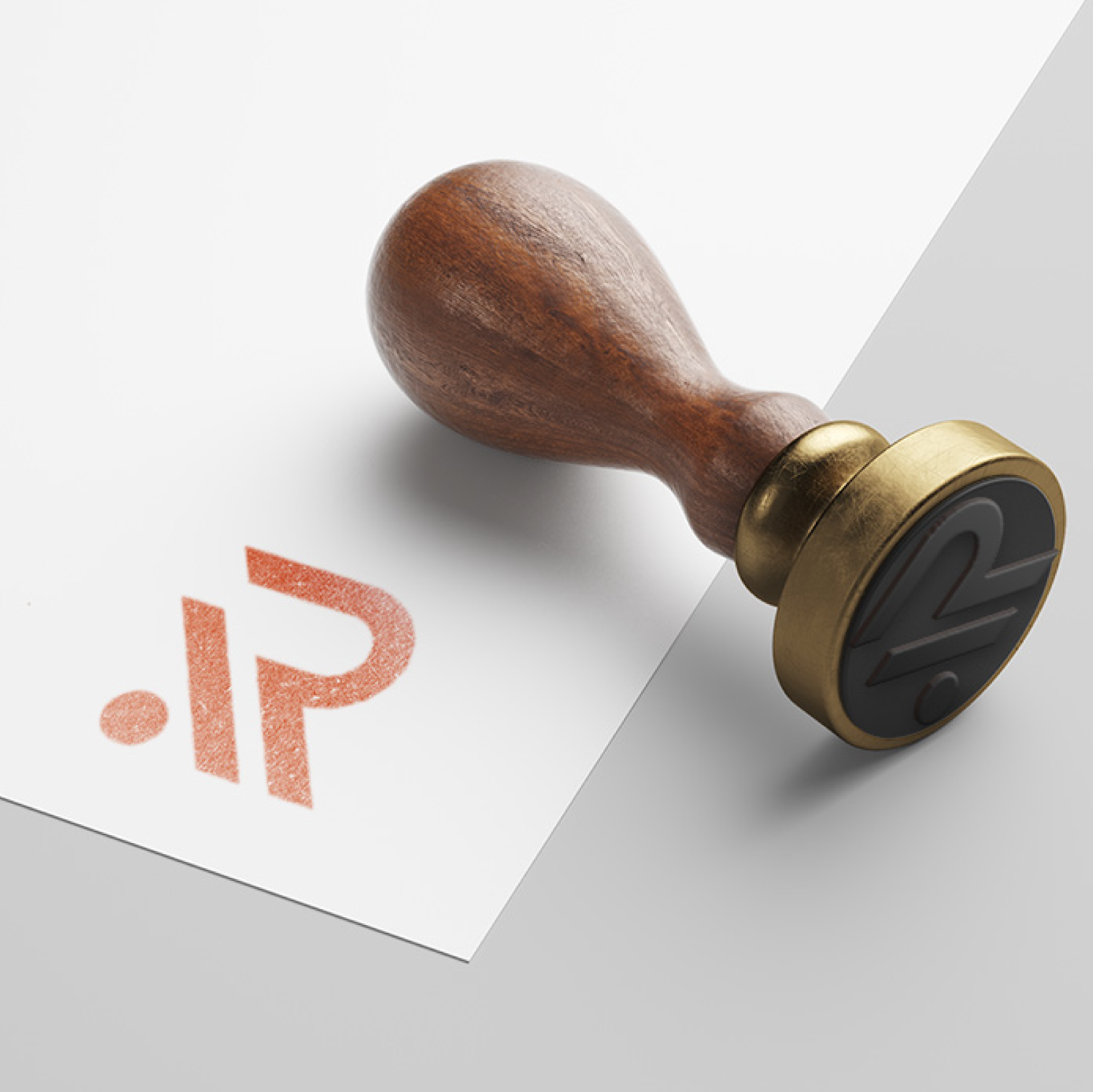 ロゴでスタンプを作成したイメージ | 「R」と「躍進・調和・誠実」をモチーフにしたロゴ