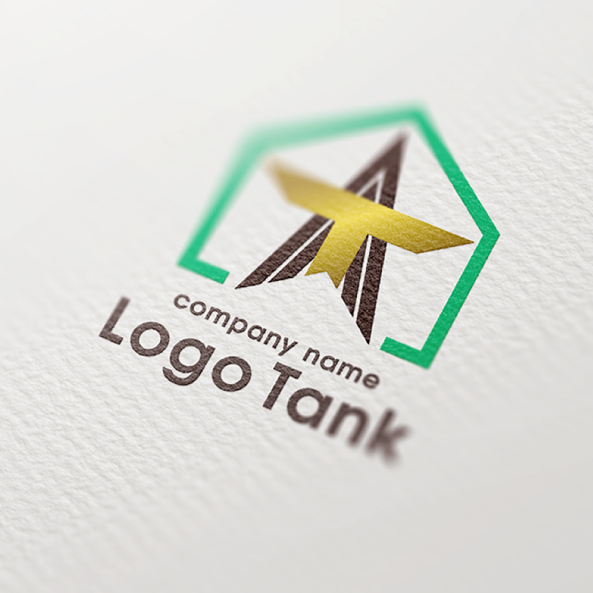 ロゴを紙に印刷したイメージ | Tと星スターの組み合わせロゴ