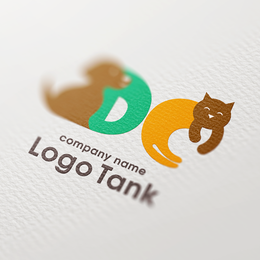 ロゴ印刷イメージ | 「D」ドッグ＆「C」キャット