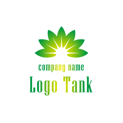 大きな葉っぱのロゴマーク ロゴタンク 企業 店舗ロゴ シンボルマーク格安作成販売