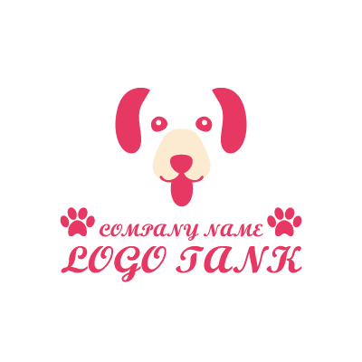 犬と花のオシャレなロゴ ロゴデザインの無料リクエスト ロゴタンク