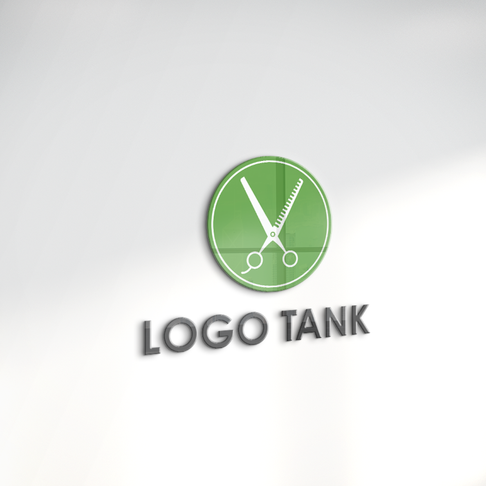 Vをイメージしたはさみのロゴ はさみ / 美容院 / ヘアサロン / V / 緑 / グリーン /,ロゴタンク,ロゴ,ロゴマーク,作成,制作