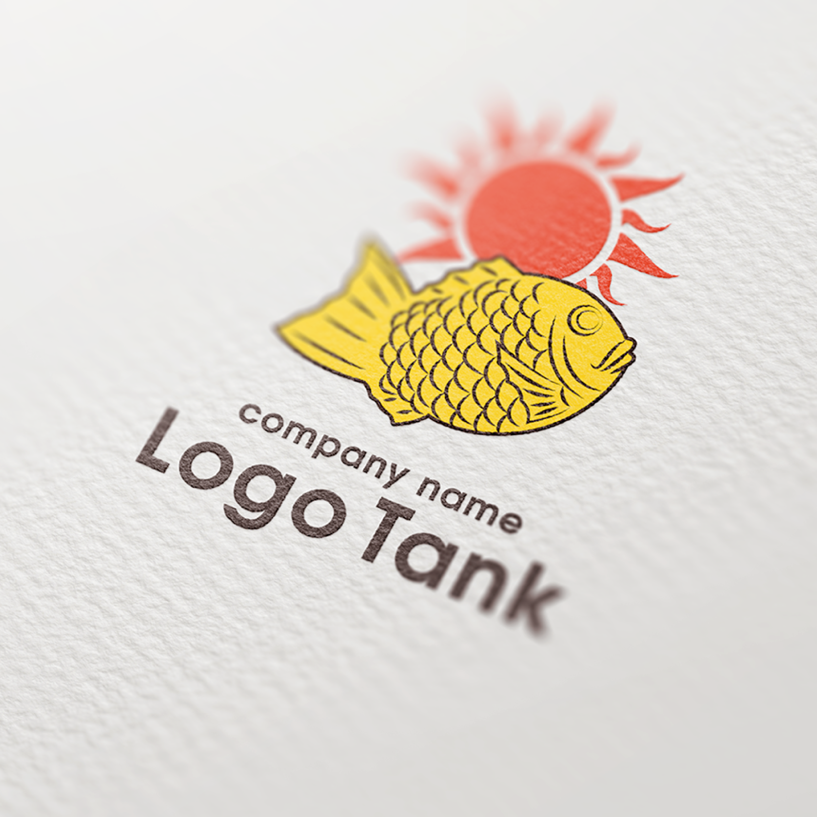 太陽とたい焼きのロゴ 太陽 / スイーツ /,ロゴタンク,ロゴ,ロゴマーク,作成,制作