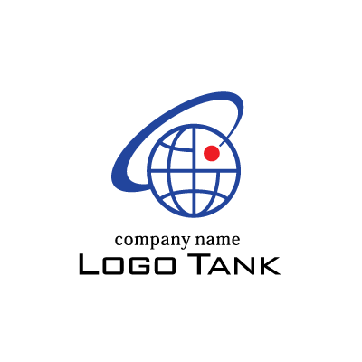  衛星・宇宙開発のロゴ ブルー / レッド / 青 / 赤 / 地球 / アース / 円 / 曲線 / ＩＴ / 教育 / 金融 / 通信 / シンプル / モダン / クール / スタイリッシュ / 洗練 / 衛星 / グローバル /,ロゴタンク,ロゴ,ロゴマーク,作成,制作