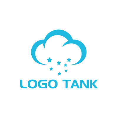 北欧テイスト アパート 雲 チェレステ ロゴデザインの無料リクエスト ロゴタンク