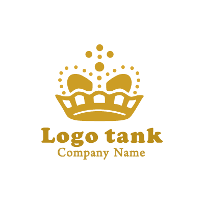 ポップでかわいい王冠ロゴ ロゴタンク 企業 店舗ロゴ シンボルマーク格安作成販売