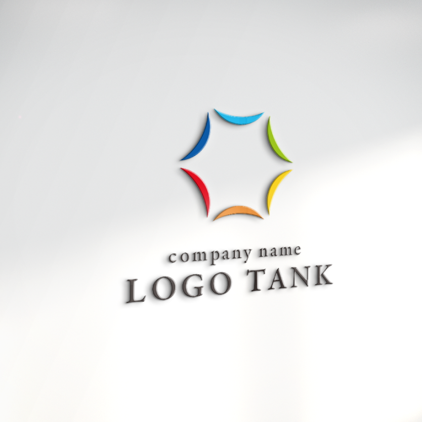 立体・カルプ看板 作成 | 虹色の輪のシンプルなロゴ