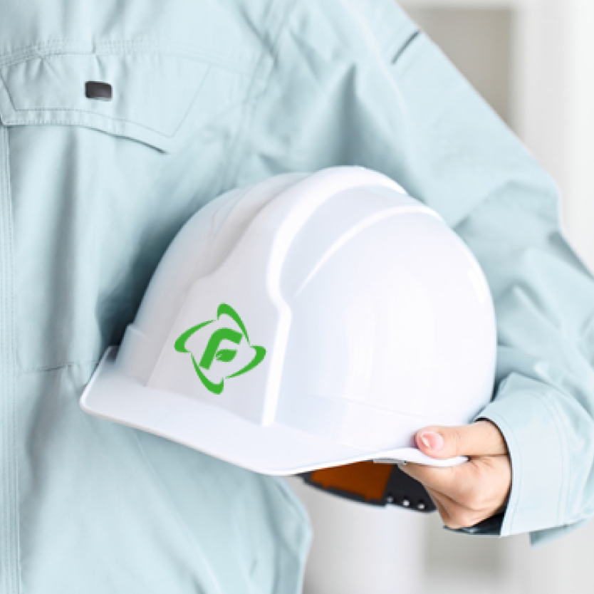 Fを使ったロゴ F/緑/草/刃/歯/自然/シンプル/ナチュラル/循環/草刈り/農業/ファーム/ /,ロゴタンク,ロゴ,ロゴマーク,作成,制作