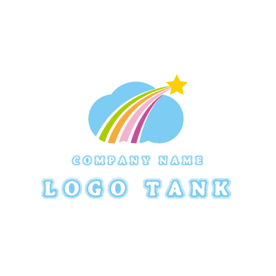 虹 星 雲の可愛いロゴマーク ロゴタンク 企業 店舗ロゴ シンボル
