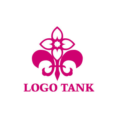花をイメージしたかわいいロゴマーク ロゴタンク 企業 店舗ロゴ