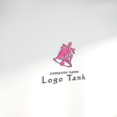 立体・カルプ看板作成 | ハンドベルとバラの花のロゴ