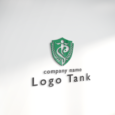 立体・カルプ看板作成 | アスクレピオスの杖と盾・月桂冠をイメージしたロゴ