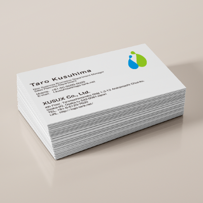 名刺・ショップカード 作成 | 抽象化した人のロゴ