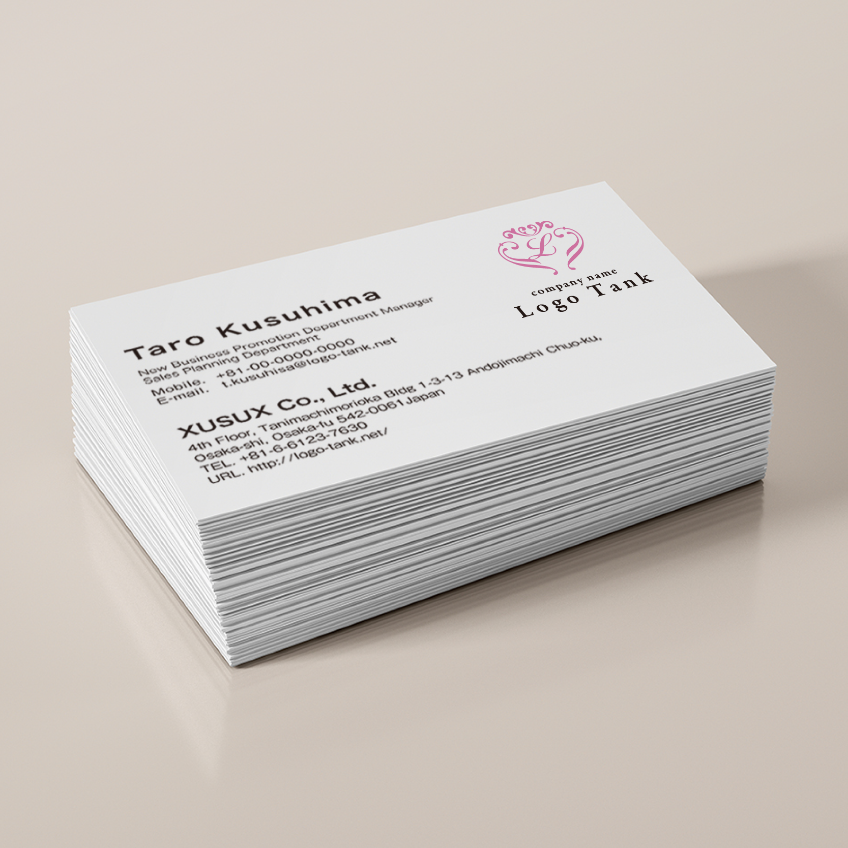 名刺・ショップカード 作成 | ヨーロピアンクラシックサロンロゴ