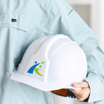 ヘルメット、ステッカー 作成 | Kと人のロゴ