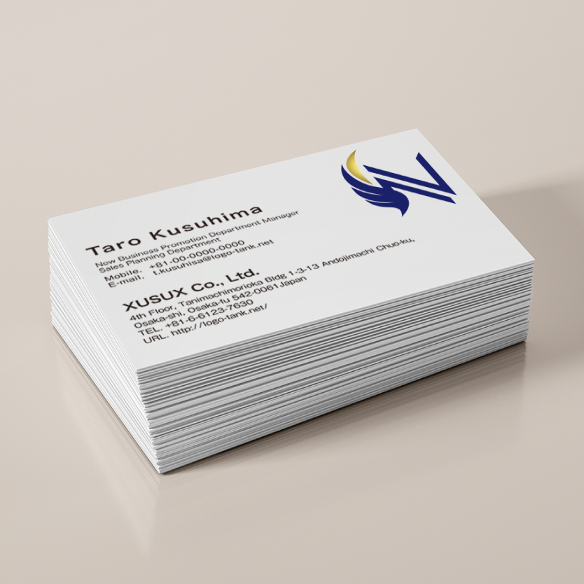 Nと翼のロゴ N/シンプル/クール/上品/ライン/翼/スタイリッシュ/青/建築/不動産/士業/サロン/ショップ/飲食/ /,ロゴタンク,ロゴ,ロゴマーク,作成,制作