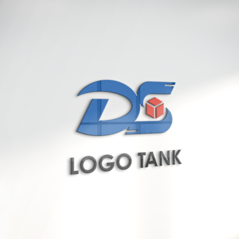 DとSのロゴ D/S/シンプル/ナチュラル/青/赤/配送/BOX/小包/箱/発送/ /,ロゴタンク,ロゴ,ロゴマーク,作成,制作