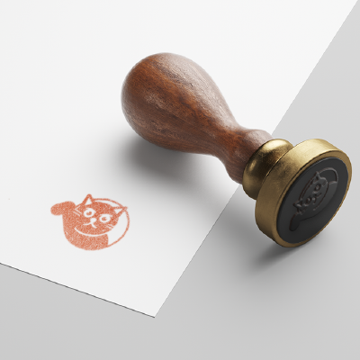 ゴム印・スタンプ作成 | 猫の手を借りるロゴ