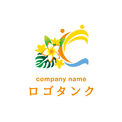 プルメリアと人のロゴ