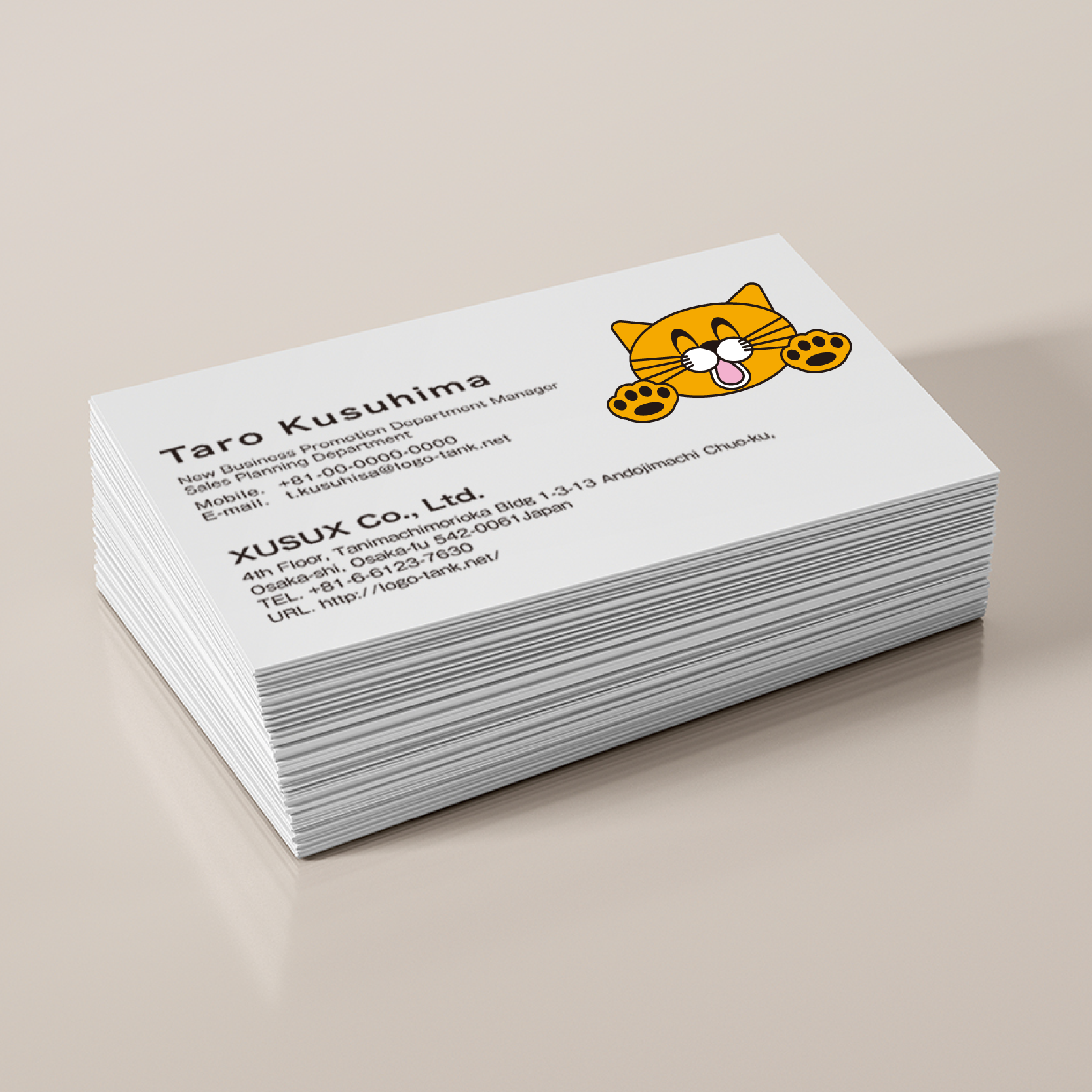 元気な猫のロゴ 猫 / 肉球 / ねこ / イラスト /,ロゴタンク,ロゴ,ロゴマーク,作成,制作