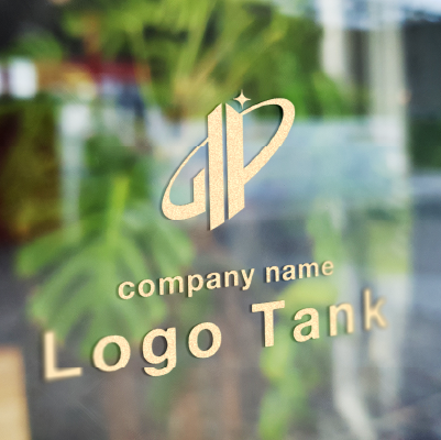 カッティングシート作成 | アルファベットのPと建物をモチーフにしたロゴ