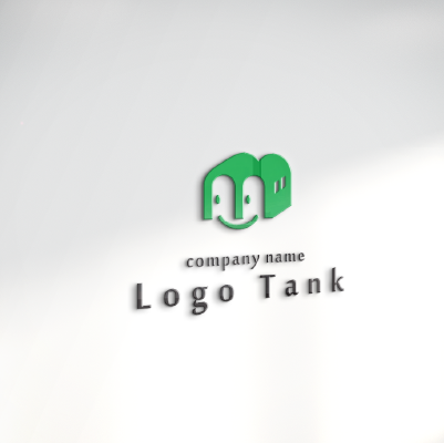 立体・カルプ看板作成 | アルファベットのMと笑顔・建物をモチーフにしたロゴ