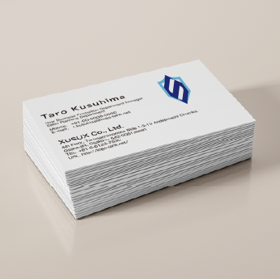 名刺・ショップカード作成 | アルファベットのSと盾をモチーフにしたロゴ