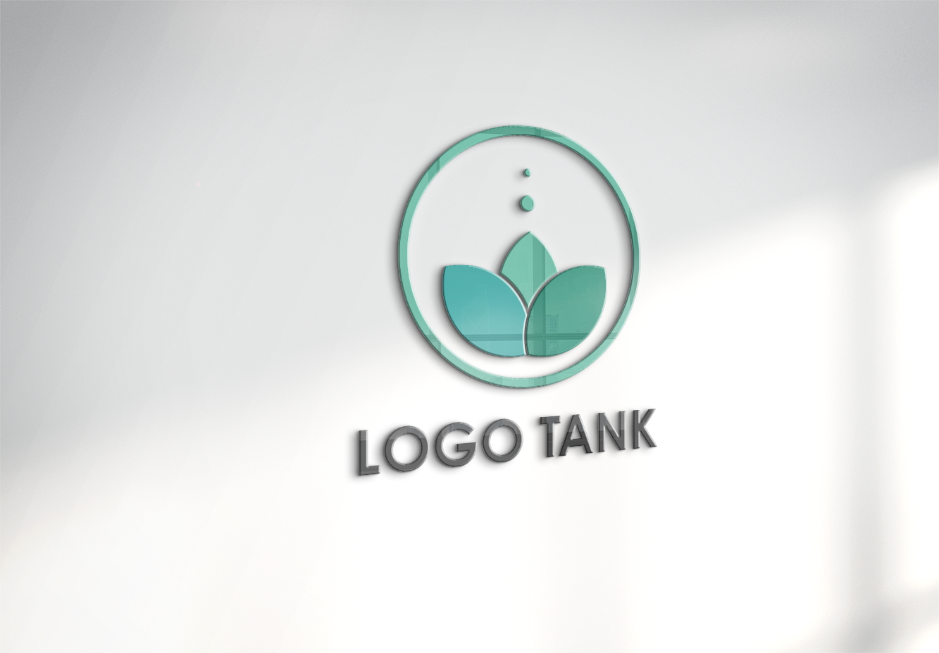 ロゴでカルプ看板を作成したイメージ | 花を抽象化したロゴマーク