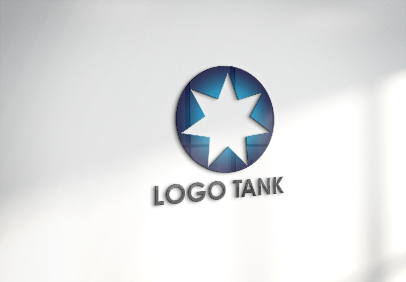 ロゴでカルプ看板を作成したイメージ | シャープな星型のロゴマーク